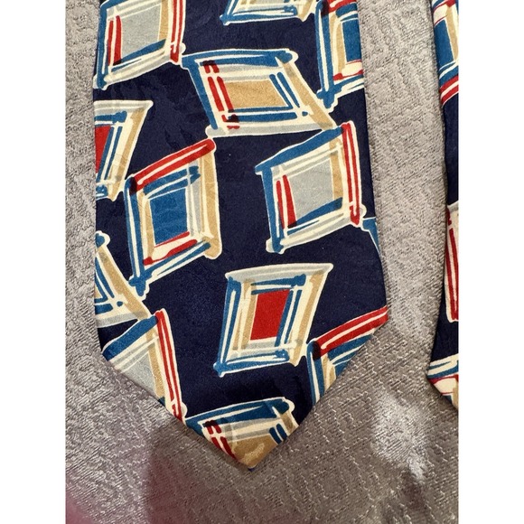 Boston Traders 100%‎ Silk Men's Neck Tie Multi-Color Design  Made In USA - Picture 3 of 5